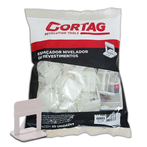 Nivelador para Piso de 2,0mm Cortag (Pacote com 50 unidades)